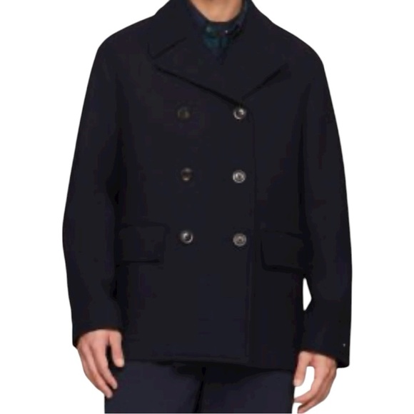 Tommy Hilfiger Other - Tommy Hilfiger Wool Blend Pea Coat 2XL Blue
